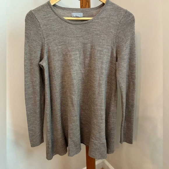 Kenar Medium Tan 100% Merino Wool Sweater Neutral Minimalist - Picture 1 of 5